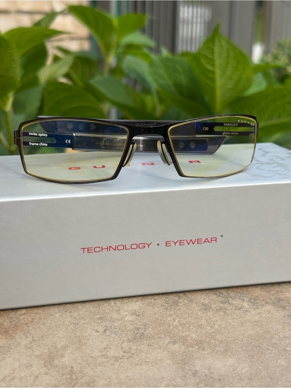 Gunnar Paralex Glasses Blue Light Amber Gloss Onyx PAR 00101  54 18 120 Eyewear